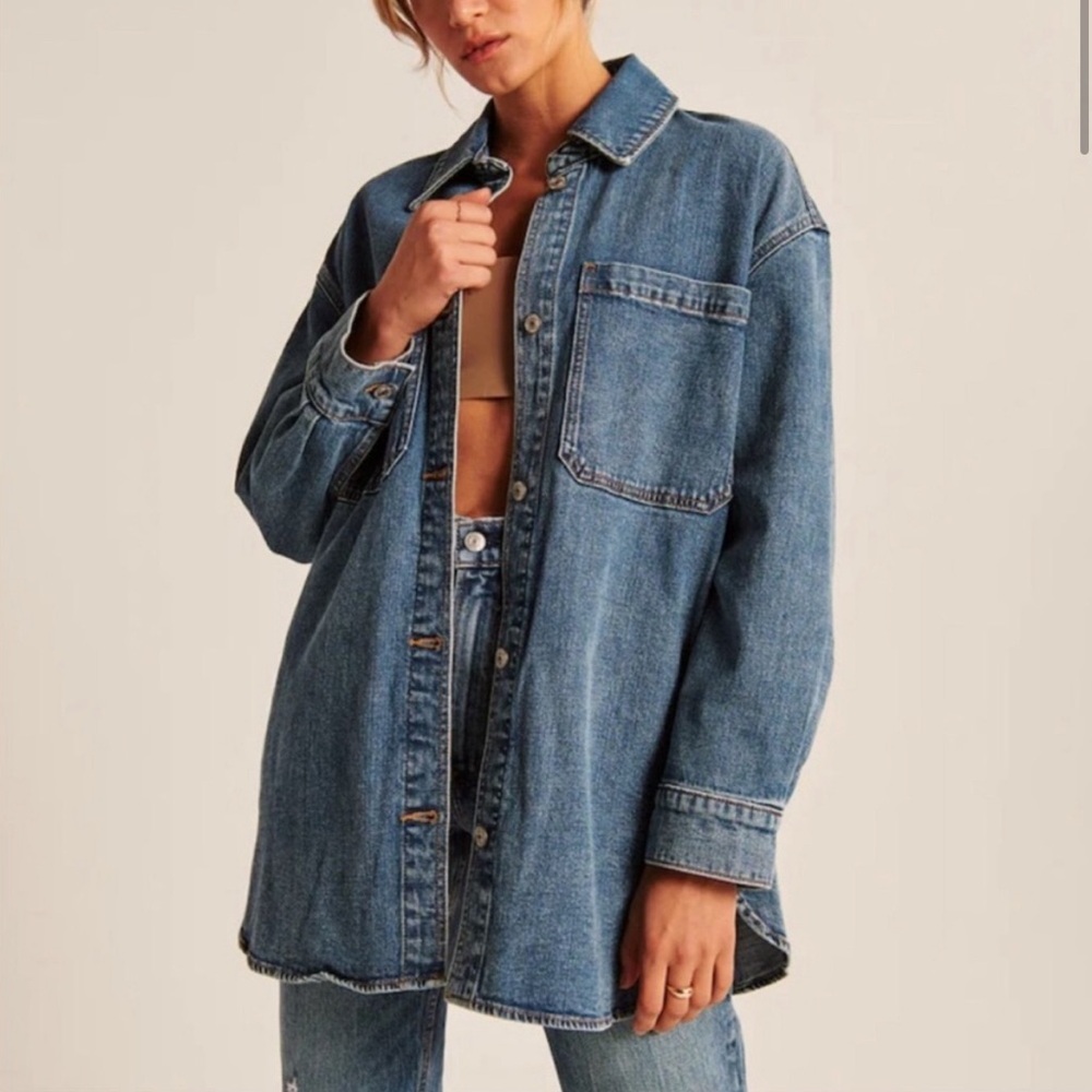 Abercrombie Oversized Denim Shirt Jacket